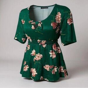 TORRID Super Soft V-Neck Tie Front Elbow Sleeve Babydoll NWT Size 4X